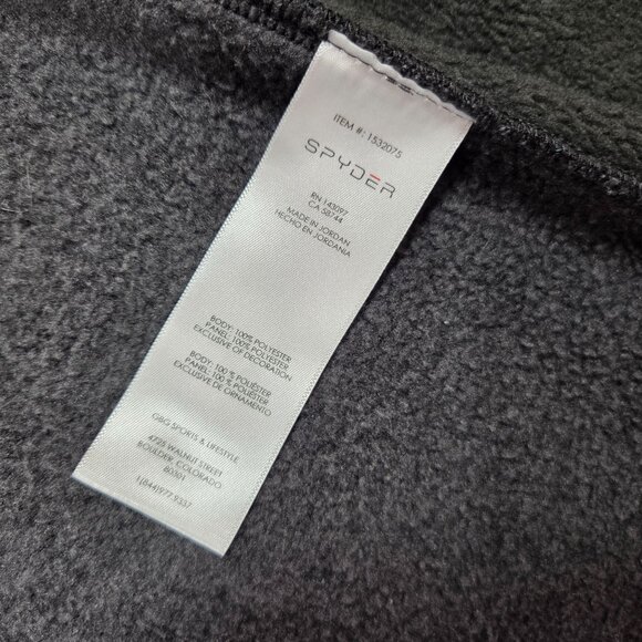 Spyder Jacket Mens Medium Gray Sweater Fleece Full Zip Hiking Outdoor Coat - Picture 5 of 8